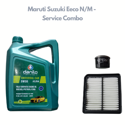 Maruti Suzuki Eeco N/M - Service Combo - Danilo API SN/CF SAE 5W-30 Fully Synthetic 4.5 litres + MGP Oil Filter & Air Filter