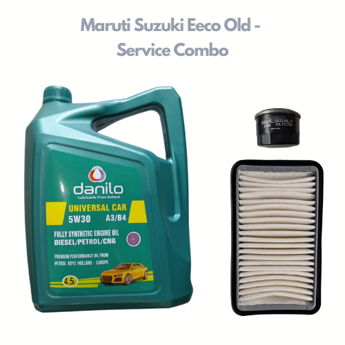 Maruti Suzuki Eeco Old - Service Combo - Danilo API SN/CF SAE 5W-30 Fully Synthetic 4.5 litres + MGP Oil Filter & Air Filter
