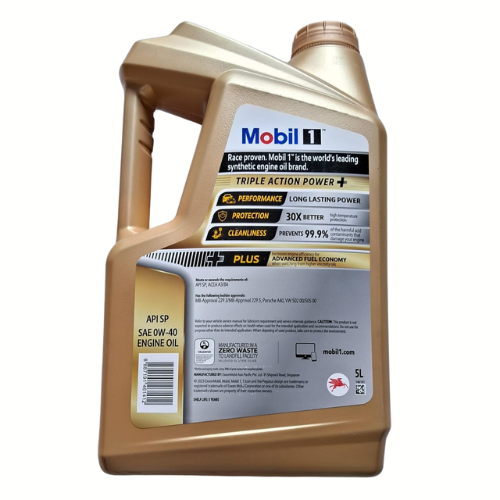 Mobil 1 Triple Action Power+ Full Synthetic 0W-40 5 Litres - Mobil