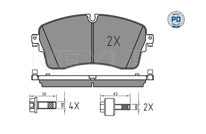 Land Rover Evoque, RR Sport New Front Brake Pads- 0252248517/PD Meyle