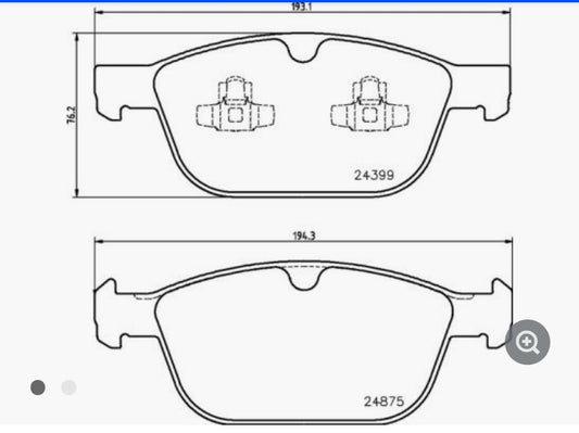 Volvo XC 60 156, XC 90 275 Front Brake Pads - P86023 Brembo