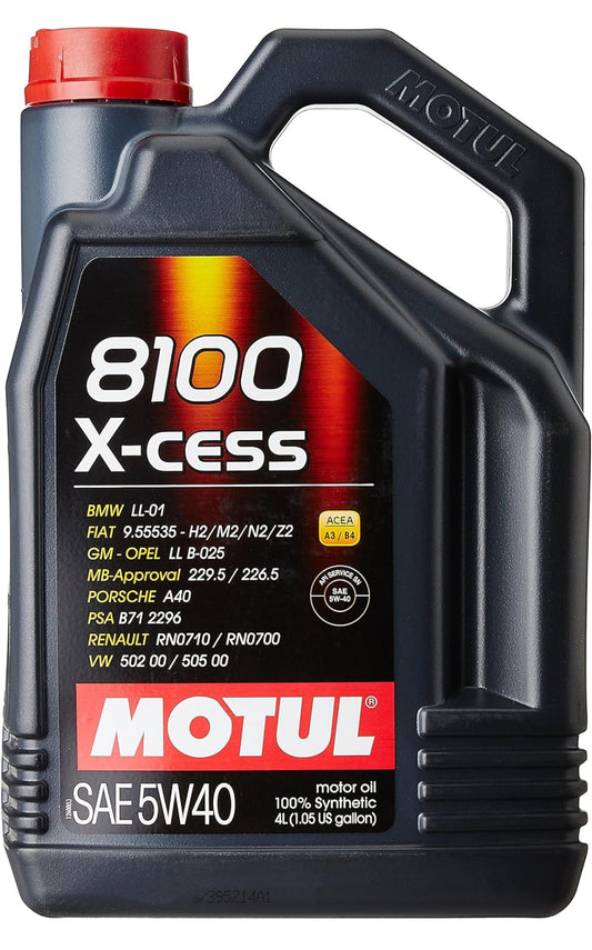 Motul 8100 X-cess SAE 5W40 Synthetic Engine Oil 4L - Motul