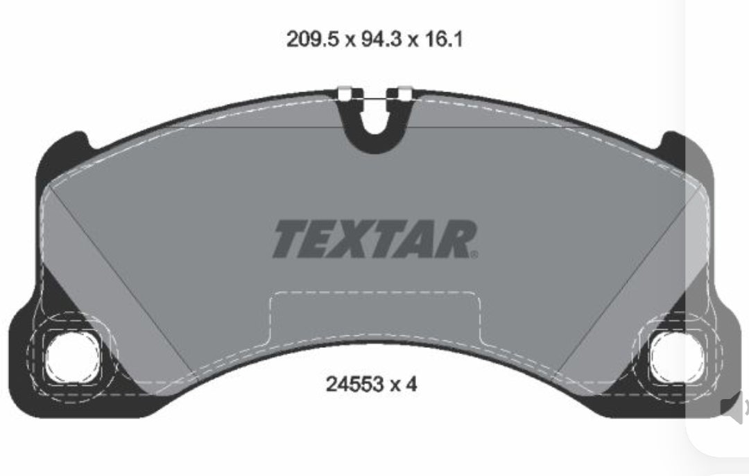 Porsche Cayenne (2003-10), Panamera (2012-15), VW Touareg Front Brake Pad Set - 2455301 Textar