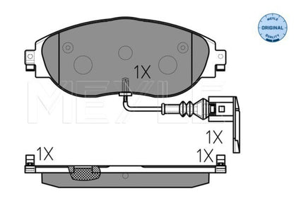 Audi A3 8V1, Q2, Q3 F3B, Skoda Superb II, VW Passat Front Brake Pad Set - 0252511720/W Meyle Germany