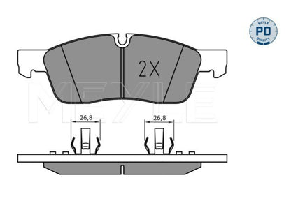 Mercedes W166, X166 Front Brake Pad Set - 0252519219/PD Meyle Germany