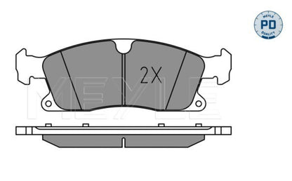 Mercedes W166, X166 Front Brake Pad Set - 0252519219/PD Meyle Germany