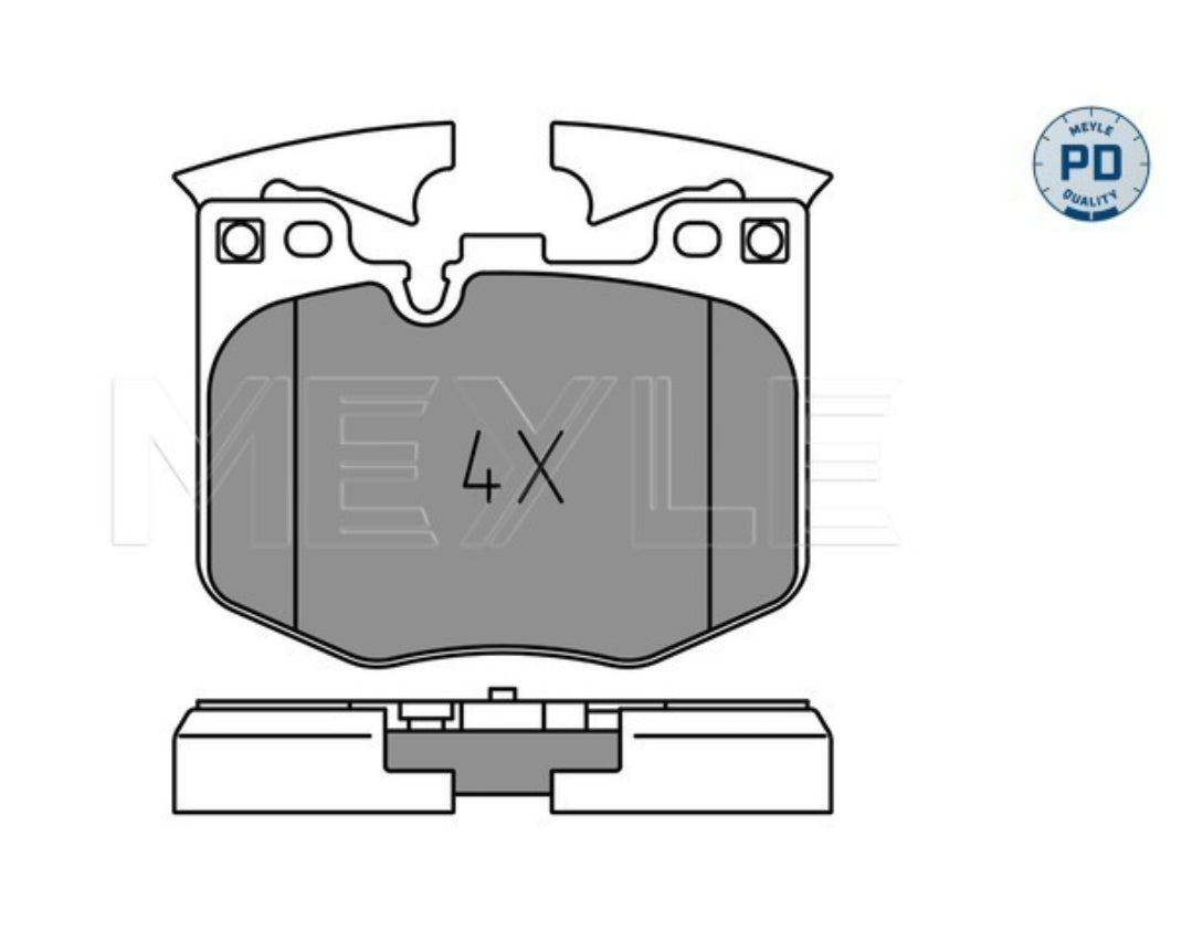 BMW 3 G20, 5 G30, 6GT G32, 7 G11, X3 G01, X4 G02, X5 G05, X6 G06, X7 G07 Front Brake Pad Set - 0252242520/PD Meyle Germany