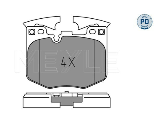 BMW 3 G20, 5 G30, 6GT G32, 7 G11, X3 G01, X4 G02, X5 G05, X6 G06, X7 G07 Front Brake Pad Set - 0252242520/PD Meyle Germany