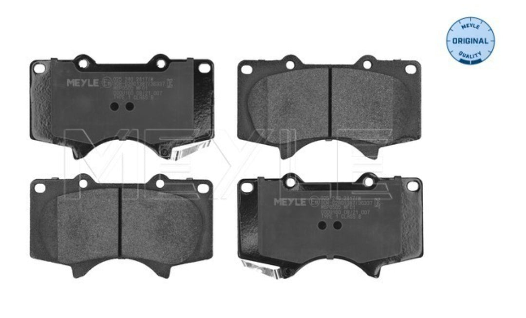 Toyota Fortuner N15 2015-, Hilux 8, Prado J12, J15 Front Brake Pad Set - 0252402417/W Meyle Germany