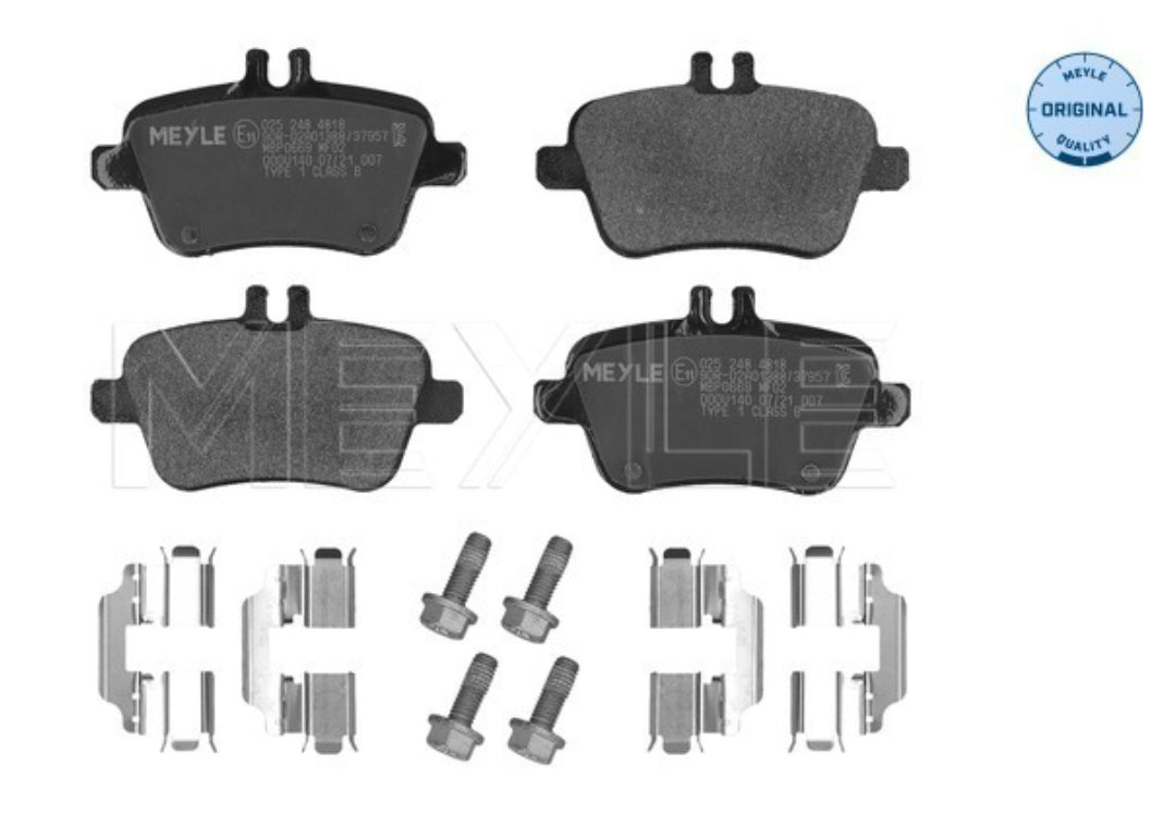 Mercedes A-Class (176), B-Class (246), CLA (117), GLA (156) Rear Brake Pad Set - 0252484818 Meyle Germany