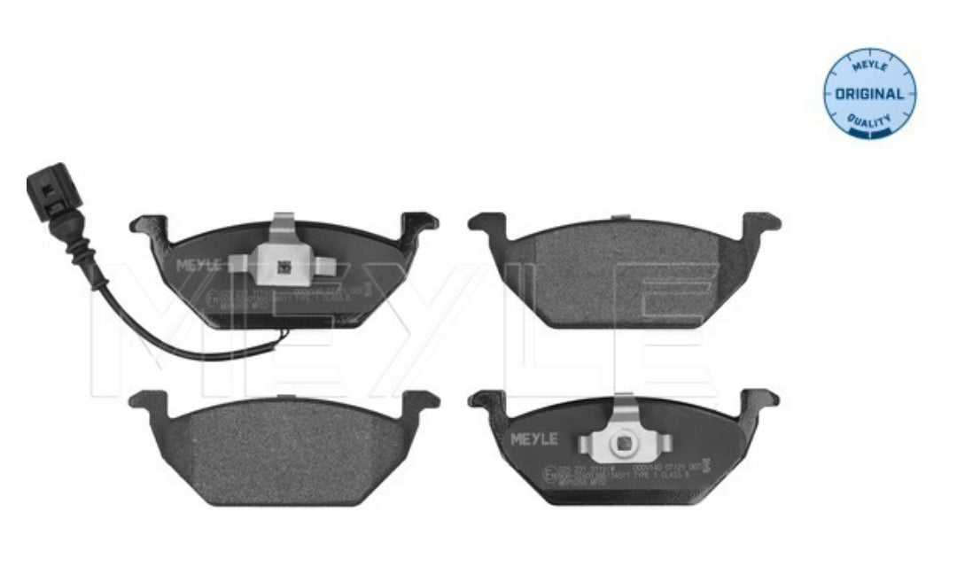 Audi A3, Skoda Fabia, VW Polo, Beetle, Jetta Front Brake Pad Set - 0252313119/W Meyle Germany