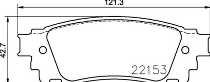 Toyota Land Camry 2018-, Lexus ES, LM, NX, NX II, RX, RZ Rear Brake Pad Set - P83166 Brembo