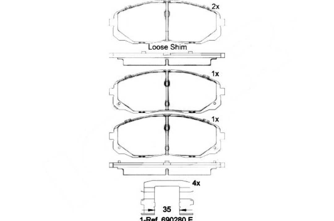 Kia Carnival Front Brake Pad Set - P30095 Brembo