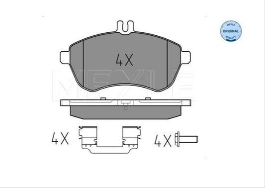 Mercedes C W204, E W212 Front Brake Pad Set 0252430620K1 - Meyle