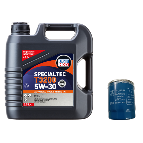 Hyundai Creta, i20, Fluidic, i10 Grand, Xcent, Aura, Kia Sonet, Seltoz Petrol BSIV Oil Change Kit - Hyundai, Liqui Moly