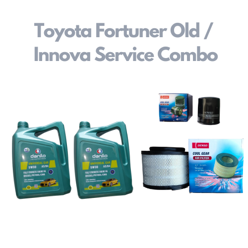 Toyota Fortuner Old, Innova - Service Combo - Danilo API SN/CF 5W-30 7 litres Fully Synthetic + Denso Oil Filter & Air Filter