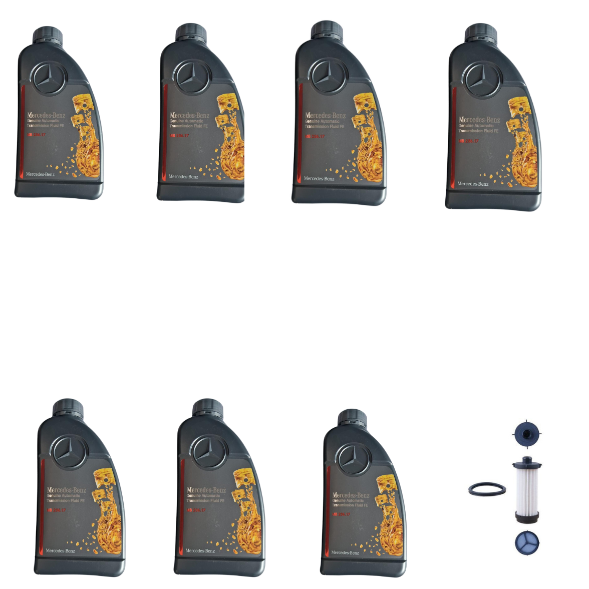 Mercedes A W176, B W246. CLA W117, GLA X156 Transmission Combo - Mahle ATF Filter, Mercedes 7 Litres ATF