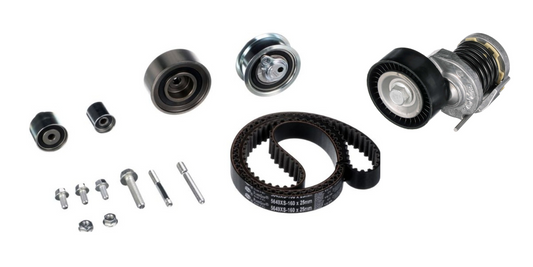 Audi A4, A6, Q3, Q5, Skoda Rapid, VW Polo, Vento, Ameo Diesel Timing Kit with Belt Adjuster - K025649XS & 7803-9638427A Gates