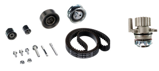 Audi A4, A6, Q3, Q5, Skoda Rapid, VW Polo, Vento, Ameo Diesel Timing Kit K025649XS Gates + Geba Water Pump 10325