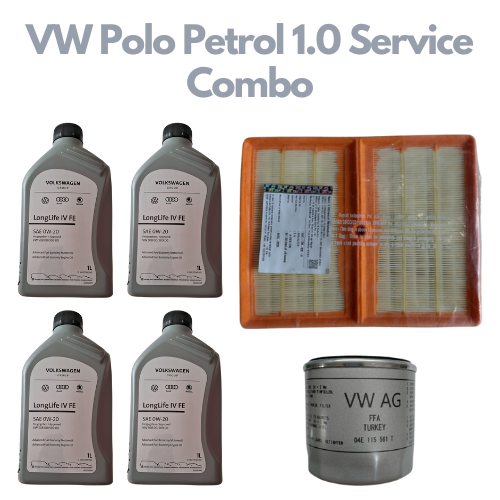 VW Polo Petrol 1.0 - Service Combo - VW Oil Filter, Air Filter & VW 0W-20 4 litres - Volkswagen