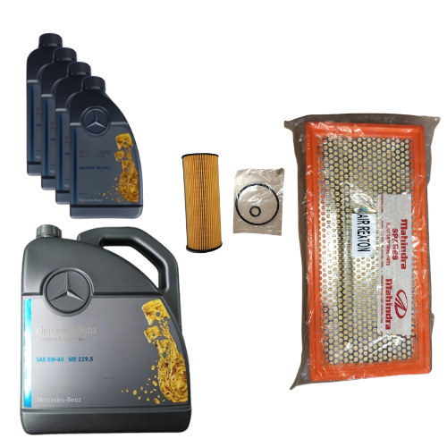 SsangYong / Mahindra Rexton 2.7L RX5, RX6, and RX7 Diesel Service Combo - MJ Oil Filter, MJ Air Filter & Mercedes 5W-40 MB 229.5 Engine Oil 9 litres - Mercedes, MJ