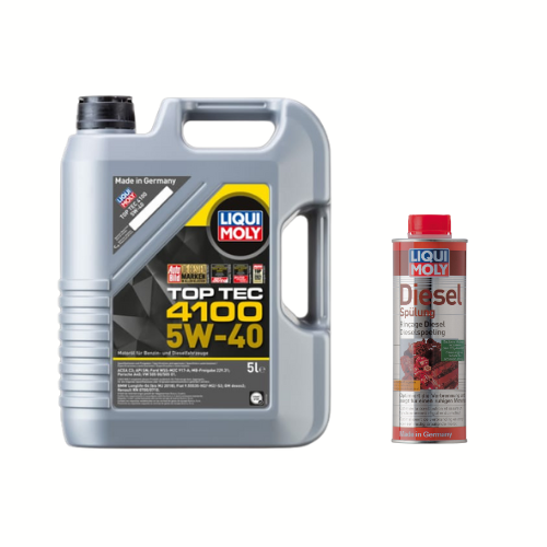 Liqui Moly Top Tec 4100 5W-40 5 Litres + Diesel Purge 500 ml - 9511, 1811 Liqui Moly