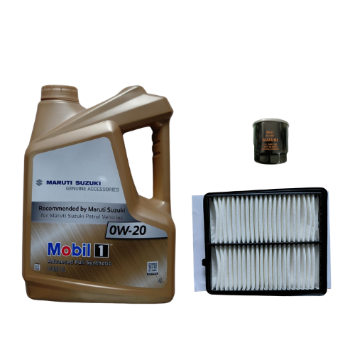 Maruti Suzuki Jimmy - Service Combo - Mobil 1 Advanced Full Synthetic 0W-20 4 litres + MGP Oil Filter & Air Filter