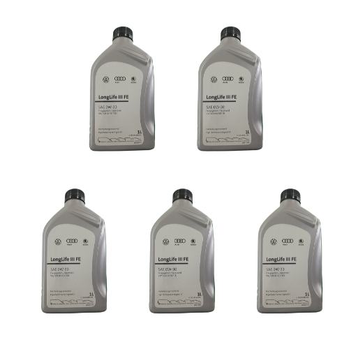 VW LongLife III FE SAE 0W-30 5 Litres (5×1L) New Pack - VW 504 00/507 00