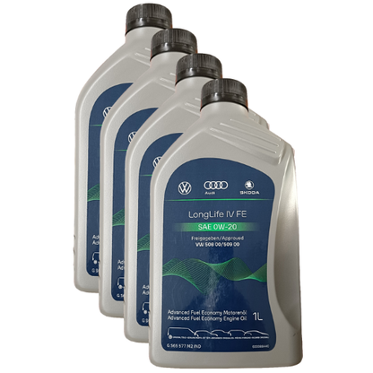 Creta 2024 Petrol Service Combo - VW LongLife 1V FE SAE 0W-20 4L (1X4) - VW 508 00/509 00 + Oil Filter + Air Filter