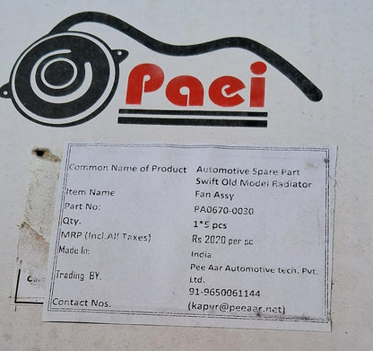 Maruti Suzuki Swift Old - Fan Assembly - Pasio