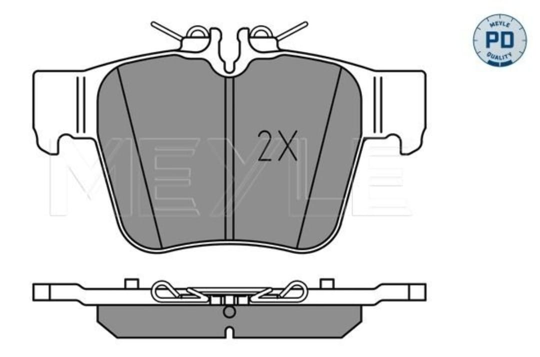 Mercedes C W205 AMG C43 4-matic, GLC X253 4-matic - Rear Brake Pad Set 0252242316 - Meyle