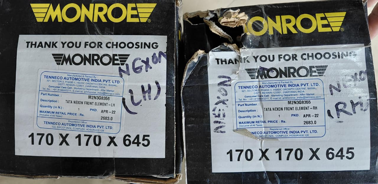 Tata Nexon - Front Shocker Set - Monroe