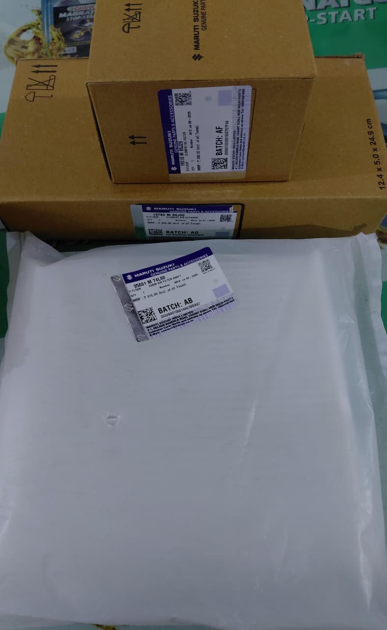 Maruti Suzuki Swift Diesel Old Service Filters - MGP Oil Filter + MGP Air Filter + MGP AC Filter - MGP Genuine