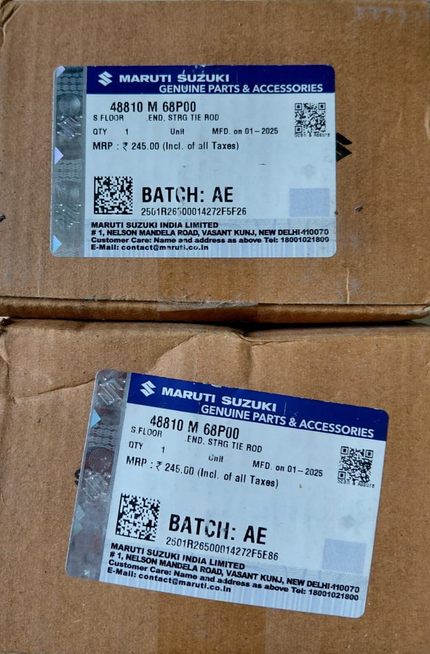 Maruti Suzuki Baleno - Tie Rod End RH & LH Side Set 48810 M 68P00 - MGP Genuine