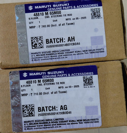 Maruti Suzuki Brezza, S-Cross - Tie Rod End RH & LH Side Set 48810 M 65M00 - MGP Genuine