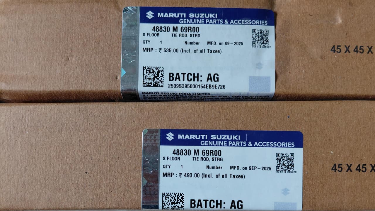 Maruti Suzuki Wagon R New (After 2018), Ignis - Steering Ball Joint (Rack End) RH & LH Side Set 48830 M 69R00 - MGP Genuine