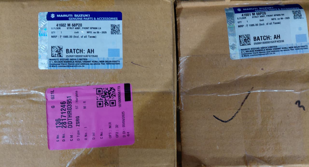 Maruti Suzuki Baleno - Front Shocker Set - 41601 M 68P20, 41602 M 68P20 - MGP Genuine