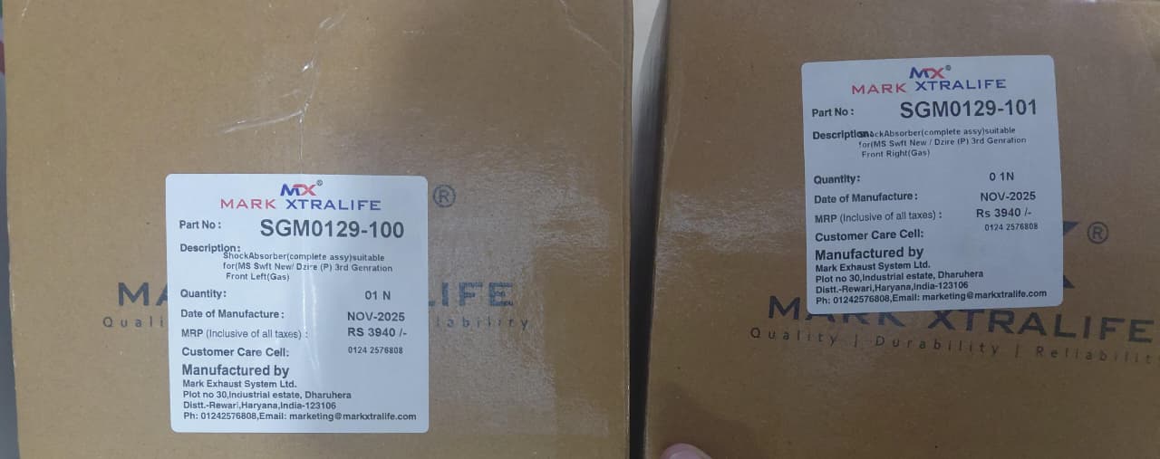 Maruti Suzuki Swift New, Dzire (2018 onwards) Front Shocker Assembly Set - SGM0129-100 & SGM0129-101 Mark Xtralife