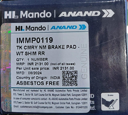 Toyota Camry New Rear Brake Pads - IMMP0119 Mando