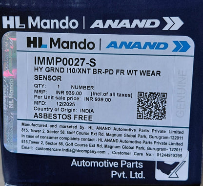 Hyundai i10 Grand, Xcent Front Brake Pads - IMMP0027-S Mando
