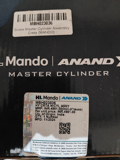 Hyundai Creta Master Cylinder Assy - MBH023036 Mando