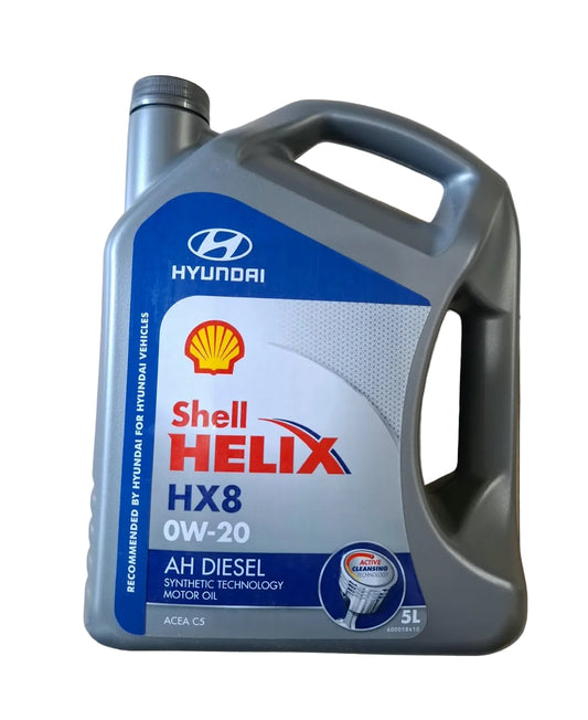 Shell Helix HX8 0W-20 ACEA C5 5L AH Diesel - Hyundai (Manufacturing 07/2026)