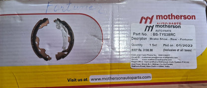 Toyota Fortuner - Rear Brake Shoe - BS-TY038RC - Motherson