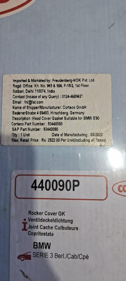 BMW 3 Series E90 (2004-12), X3 E83 (2003-10) - Gasket, cylinder head cover packing - 440090P - Corteco German