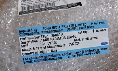 Ford Figo Petrol - Coolant Bottle 2S6Z 8A080 A - Ford