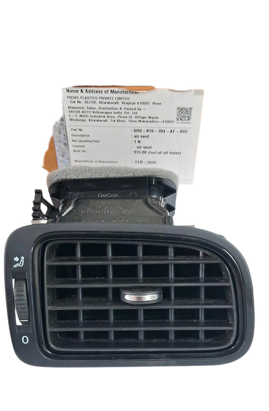 VW Ameo (2016-20), Polo (2009-19), Vento (2014-19) - Air Vent Front Right Side 6R0819704AFBIO - Volkswagen Genuine