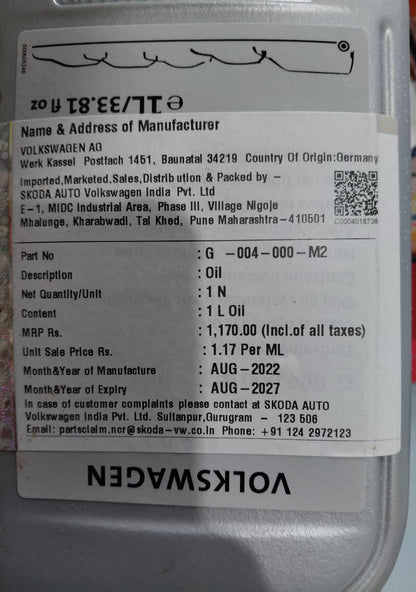 Audi, Skoda, VW Hydraulic Oil (Mechatronic oil) - G004000M2 VW