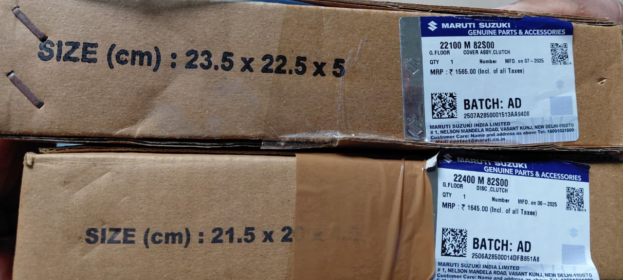 Maruti Suzuki Swift Latest Petrol (Feb 2021 Onwards) - Clutch Set with bearing - 22400 M 82S00, 22100 M 82S00, 23265 M 79F80 - MGP Genuine