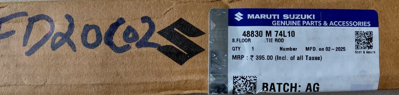 Maruti Suzuki Ciaz, Swift K Series, Dzire (2013-18) - Steering Ball Joint (Rack End) RH & LH Side Set 48830 M 74L10 - MGP Genuine