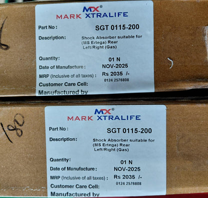 Maruti Suzuki Ertiga Rear Shocker Set (2012-18) - SGT0115-200 Mark Xtralife